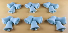 6 x Edible 3D 55mm Jingle Bells, Christmas icing toppers, cake cupcakes decorations T095