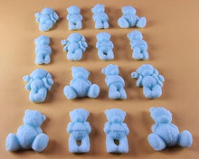 16 x Edible 3D 30mm Teddy Teddybear Set, icing toppers, cake cupcakes decorations T072
