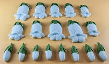 18 x Edible 3D 55mm Bluebell flowers icing toppers, cake cupcakes T119