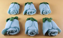 6 x Edible 3D 50mm Rose Buds icing toppers, cake cupcakes decorations T102