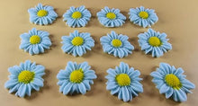 12 x Edible 3D 30mm Daisies Daisy flowers icing toppers, cake cupcakes T117
