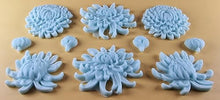 10 x Edible 3D 50mm Chrysanthemum Flower Set icing toppers, cake cupcakes T111