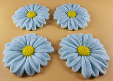 4 x Edible 3D 70mm Large Daisy Flowers icing toppers, cake cupcakes T122