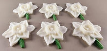6 x Edible 3D 50mm Daffodil Flowers icing toppers, cake cupcakes T141