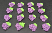 16 x Edible 3D purple grapes grape fruit vegetables icing toppers, cake cupcakes decorations