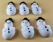 6 x Edible 3D 45mm Snowmen, Snowman Christmas icing toppers, T132