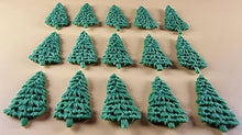 15 x Edible 3D 40mm Small Christmas Trees icing toppers, cake cupcakes decorations T049