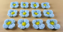 12 x Edible 3D 20mm flowers icing toppers, cake cupcakes decorations T106