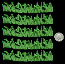 5 x Edible 3D High Detail Green Grass Leaves icing toppers, cake cupcakes decorations