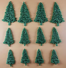 12 x Edible 3D 25mm Mixed Trees icing toppers, cake cupcakes decorations T046