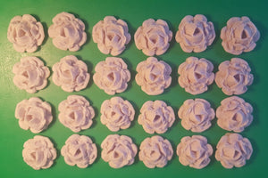 24 Edible 3D 30mm roses flowers cupcake cake toppers decorations many colours