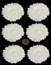 6 x Edible 3D 90mm daisies daisy flowers, cake, cupcake toppers