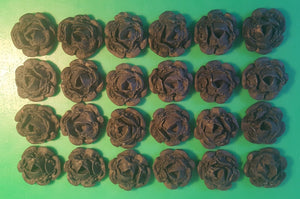 24 Edible 3D 30mm roses flowers cupcake cake toppers decorations many colours