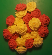 24 Edible 3D 30mm roses flowers cupcake cake toppers decorations many colours