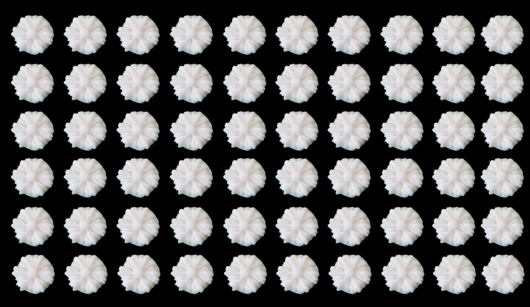 60 x Edible 3D 10mm daisy daisies flowers, cake, cupcake toppers decorations