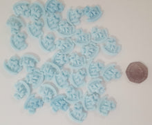 40 x Edible 3D baby Blue cupcake cake toppers decoration christening baby shower