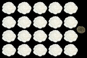 20 x Edible 3D 45mm roses rose flowers, cake, cupcake toppers