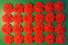 24 Edible 3D 30mm roses flowers cupcake cake toppers decorations many colours