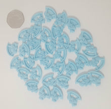 40 x Edible 3D baby Blue cupcake cake toppers decoration christening baby shower