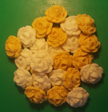 24 Edible 3D 30mm roses flowers cupcake cake toppers decorations many colours