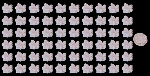 60 x Edible 3D flowers, cake, cupcake toppers, decorations, icing type two