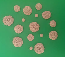 12 x Edible 3D sugar rose flower cupcake cake toppers, decorations, wedding