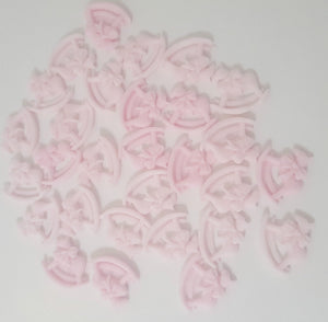 40 x Edible 3D baby Pink cupcake cake topper decorations christening baby shower