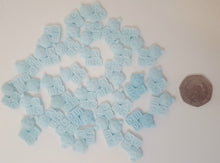 40 x Edible 3D baby Blue cupcake cake toppers decoration christening baby shower