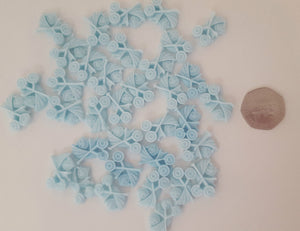 40 x Edible 3D baby Blue cupcake cake toppers decoration christening baby shower