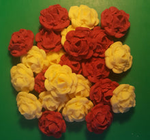 24 Edible 3D 30mm roses flowers cupcake cake toppers decorations many colours