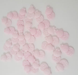 40 x Edible 3D baby Pink cupcake cake topper decorations christening baby shower