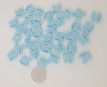 40 x Edible 3D baby Blue cupcake cake toppers decoration christening baby shower