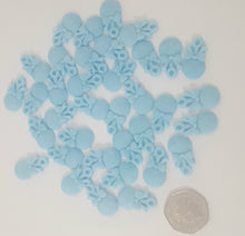 40 x Edible 3D baby Blue cupcake cake toppers decoration christening baby shower