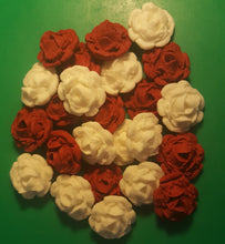 24 Edible 3D 30mm roses flowers cupcake cake toppers decorations many colours