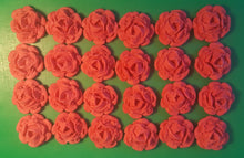 24 Edible 3D 30mm roses flowers cupcake cake toppers decorations many colours