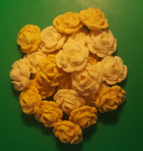 24 Edible 3D 30mm roses flowers cupcake cake toppers decorations many colours