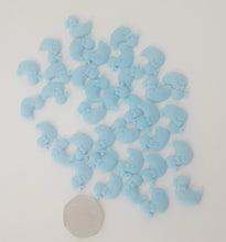 40 x Edible 3D baby Blue cupcake cake toppers decoration christening baby shower