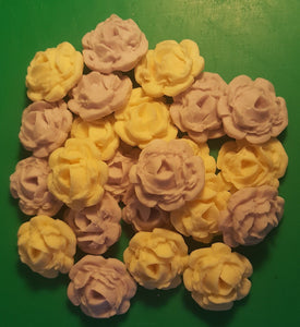 24 Edible 3D 30mm roses flowers cupcake cake toppers decorations many colours