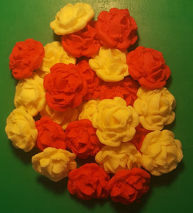 24 Edible 3D 30mm roses flowers cupcake cake toppers decorations many colours