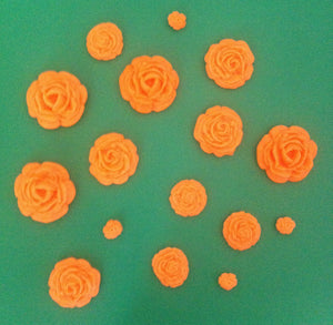 12 x Edible 3D sugar rose flower cupcake cake toppers, decorations, wedding