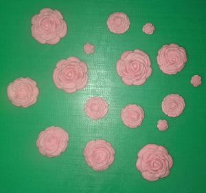 12 x Edible 3D sugar rose flower cupcake cake toppers, decorations, wedding