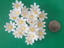 25 Edible 3D Daisy Flowers cupcake cake toppers decorations christening wedding