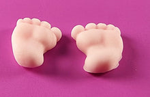30 x Edible 3D 15mm Baby Feet icing toppers, cake cupcakes decorations T042