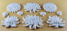 10 x Edible 3D 50mm Chrysanthemum Flower Set icing toppers, cake cupcakes T111