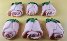 6 x Edible 3D 50mm Rose Buds icing toppers, cake cupcakes decorations T102