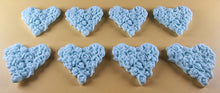 8 x Edible 3D 45mm Heart Clusters, icing toppers, cake cupcakes decorations T094