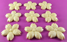9 x Edible 3D 50mm Cherry Blossoms icing toppers, cake cupcakes decorations T052
