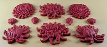 10 x Edible 3D 50mm Chrysanthemum Flower Set icing toppers, cake cupcakes T111