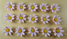 15 x Edible 3D Daisy Flowers Daisies icing toppers, cake cupcakes decorations T099