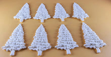 12 x Edible 3D 50mm Medium Christmas Trees icing toppers, cake cupcakes decorations T048